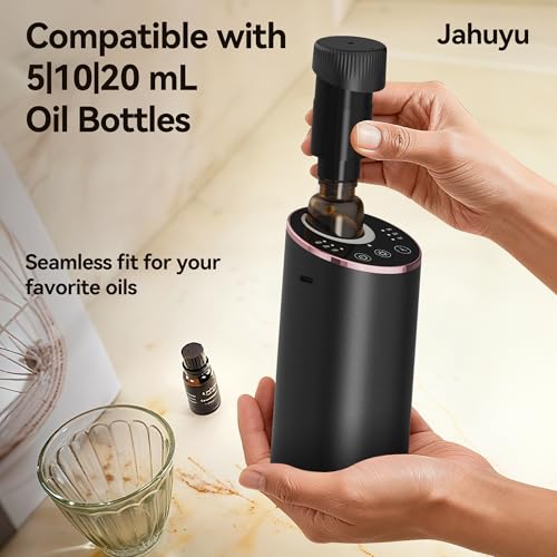 Waterless Essential Oil Diffuser Aromatherapy Scent Diffusers for Home Large Room (Black)