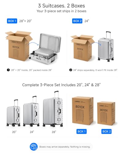 3 Piece Zipperless Luggage Set (Осеап Blue / 3 Piece Set (20/24/28))