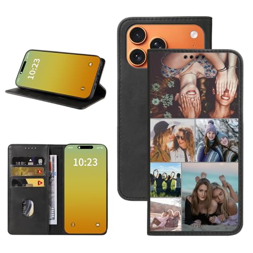 Custom Wallet Phone Case for iPhone 17 Pro Max (iPhone 17 Pro Max / Black-C)