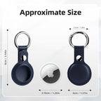 Leather Airtag Holder (Black/Dark Blue/Yellow/Red)