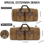 Canvas Duffle Bag for Men (Coffee / Large-50L)