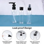 Travel Bottles for Toiletries 15 Pack 2oz TSA Approved Bottles (H-Black-15pcs)