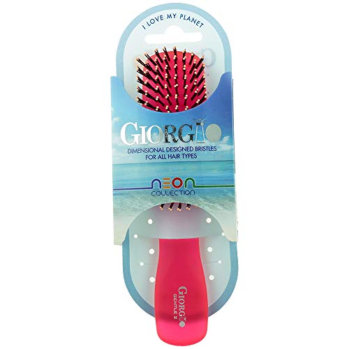 GIO1 Gentle Hair Brush Dresser Size. Wet & Dry Pro Hair Brush Detangler. Soft for Sensitive Scalp. Good For Men Women & Kids All hair lengths. Durable and Anti (Set / Red)