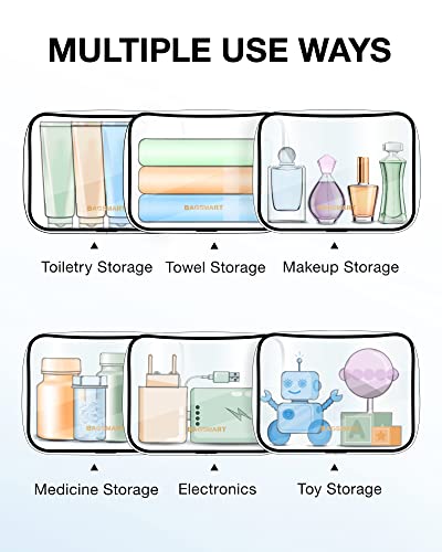 Clear Toiletry Bag 3 (Basic Black / Medium)