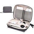 Electronics Organizer Cord Organizer Travel (Black Plaid)