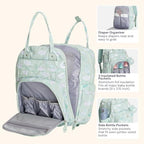 Diaper Bag Backpack (Green Birdy)