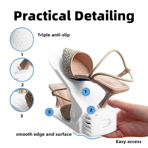 20 Pack Adjustable 50% Space (20PCS / White)