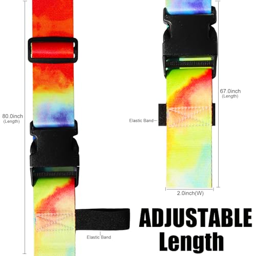 Luggage Straps for Suitcases TSA Approved (Tie-Dye)