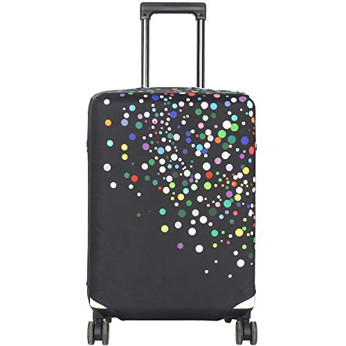 Travel Luggage Cover Suitcase Protector Fits 27 (Color Dots / L)