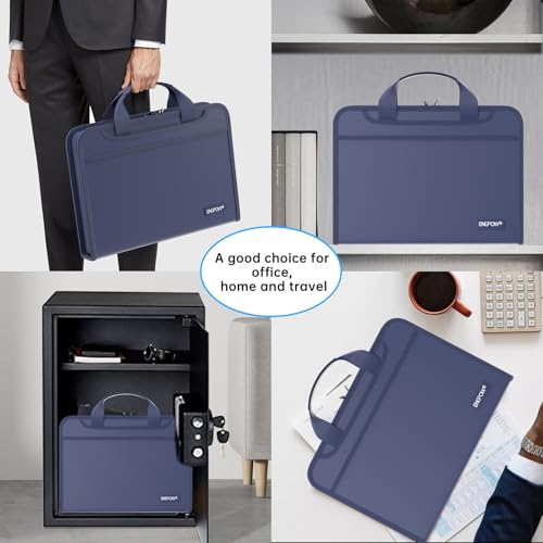 Accordion File Organizer (Blue / 14.2" x 10.4" x 2")