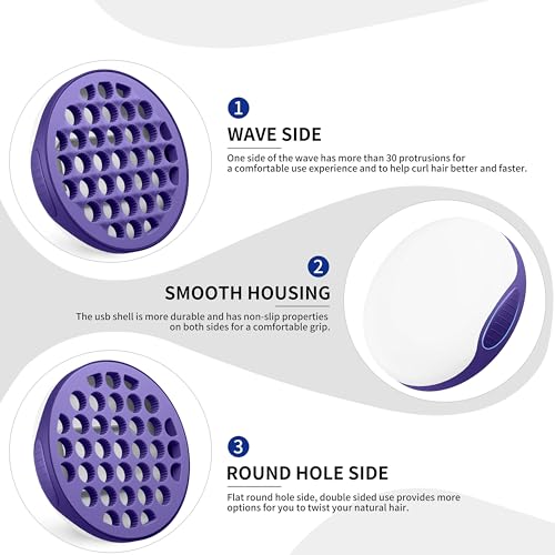 Silicone Curl Brush (Purple)