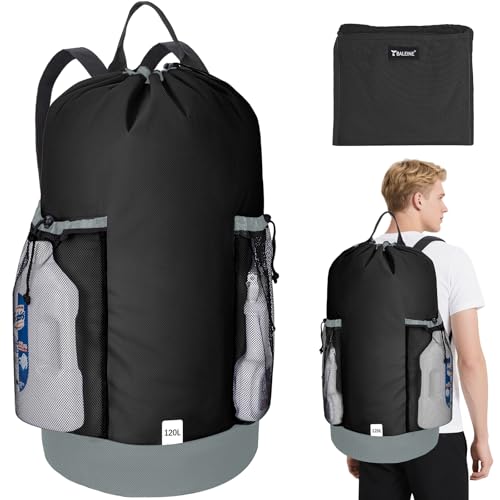 120L Laundry Bag Backpack (120L / Black)