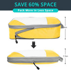 Compression Packing Cubes 6 Set (Golden Yellow / 6 pcs)