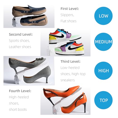 20 Pack Adjustable 50% Space (20PCS / White)