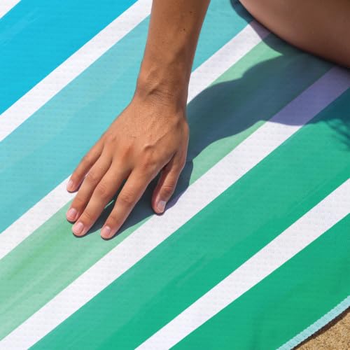 Microfiber Beach Towel for Adults with Bag (Blue Tide / Extra Large 78x35")