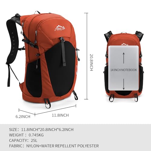 Hiking Hydration Backpack with 2L (Orange-3L Water Bladder)
