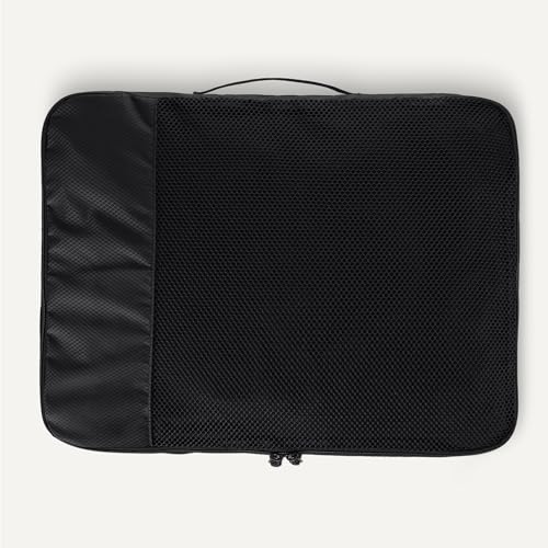 4 Piece Packing Cubes Travel Accessories Set (Black / 4 x Large)