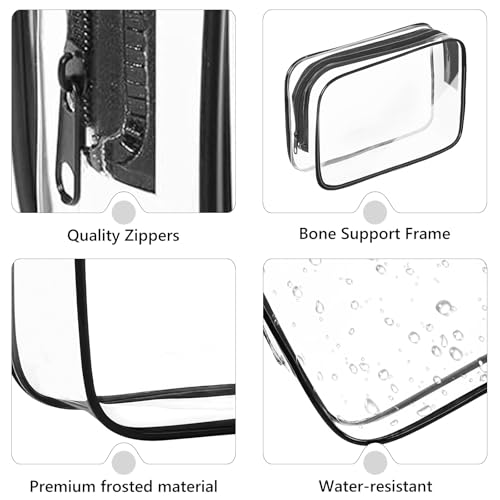 Clear Makeup Bag (24 Packs Black)