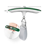 Digital Luggage Scale Vacation Travel Essentials Accessories Gifts for Traveler Portable Suitcase Handheld Weight Scale 110 lbs Hanging Baggage Travel Must Haves (Green)
