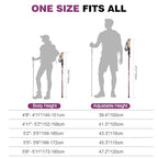 Hiking Poles Collapsible Aluminum Alloy 7075 Hiking Sticks (Purple Short (100-120cm))