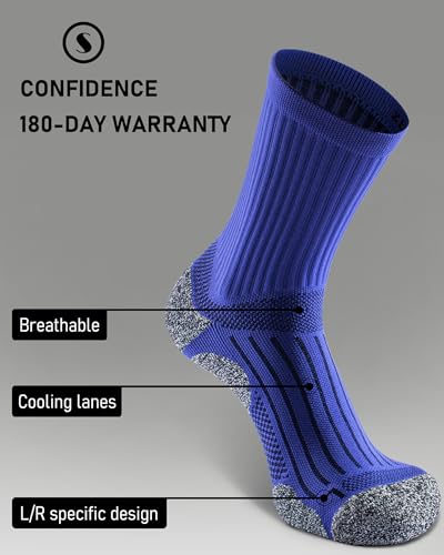 Cushioned Compression Unisex Mid (X-Large / Royal Blue (4 Pairs))