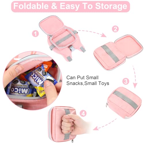 Toddler Harness Leash + Anti Lost Wrist Link (Baby Pink/Deer)