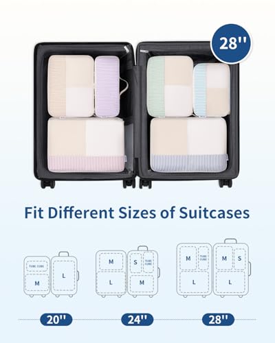 Packing Cubes for Travel (Stripe Combined / 7 Set)