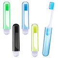 4 Pcs Travel Toothbrush Mini Foldable with Case (Fresh Color)