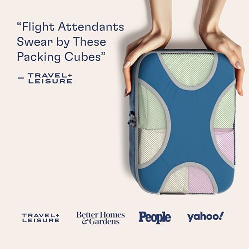 8 Set Packing Cubes for Travel (8 Set - Navy Blue / Set of 8)