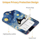 2 Pack Luggage Tag for Suitcase (Black Cat Sky)
