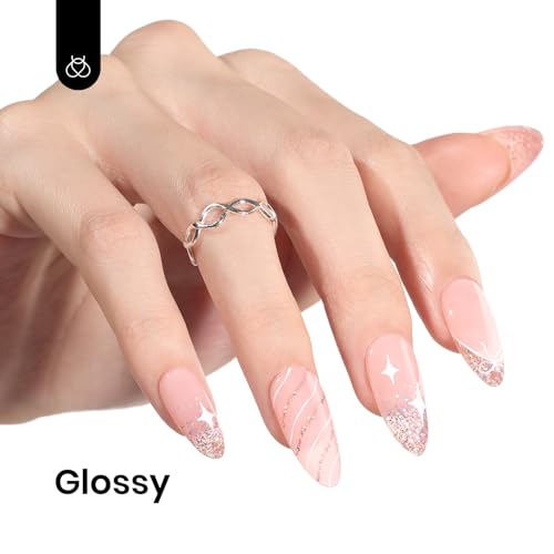 Beetles Glitter Gel Nail Polish 15ML Rose Gold Reflective Pink Gel Polish (L - Shimmery Gold | Dazzling Princess)