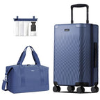 Hardside Expandable Carry On Luggage (Blue / 20 inch + Duffel)