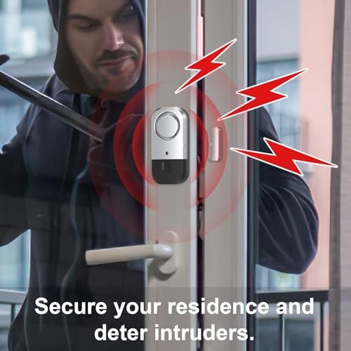 Door Window Alarm Sensors (8 Pack / Silver Gray)