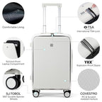 Grace Hard Shell Suitcases with Wheels (20 Inch-1 / Smoke White)