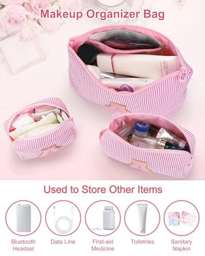 Personalized Initial Makeup Bag 3 (Pink 03)