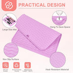 Oversize Silicone Heat Resistant Mat for Hair Tools (Purple)