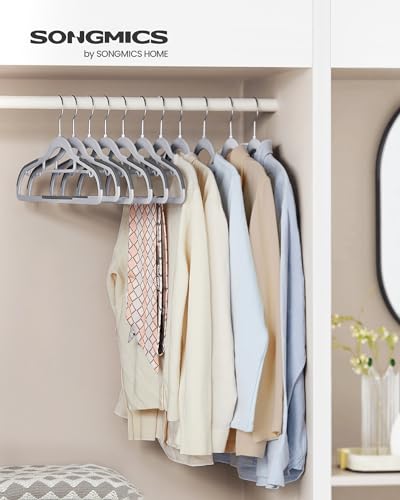 Pack of 60 Coat Hangers (60 Pack / Light + Dark Gray)