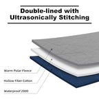 Large Waterproof Outdoor Blanket Thick Fleece 80" x 58" (Premium Blue)