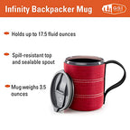 Backpacker Neoprene Mug I Infinity Lightweight BPA (Heathered Red)