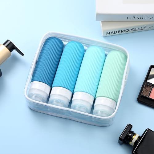 Travel Bottles for Toiletries (3 Ounces / Blue)
