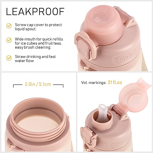 Collapsible Water Bottles with Straw for Travel (Desert Sand)