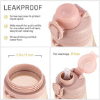 Collapsible Water Bottles with Straw for Travel (Desert Sand)