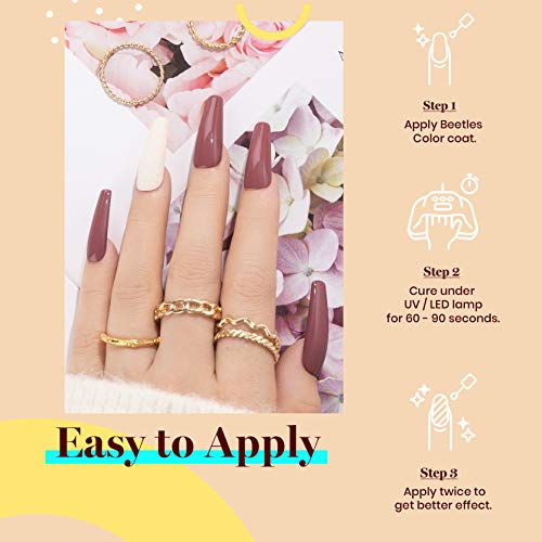 Beetles Mauve Gel Nail Polish (E - Creme Nude | Dusty Rose)