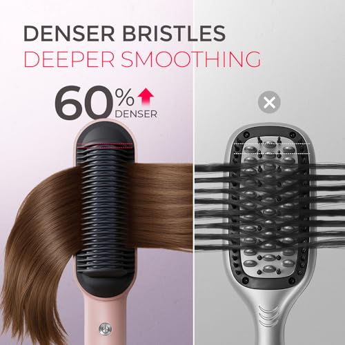 Ring Hair Straightener Brush (Sakura Pink)
