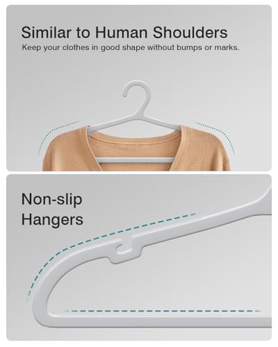 50 Pack Clothes Hangers (Gray)