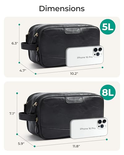Large Toiletry Bag for Men (Black (High-gloss) / Large-8L)