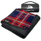 Large Waterproof Outdoor Blanket Thick Fleece 80" x 58" (Red Check)