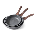 Nonstick Frying Pans (Gray / 8+9.5+11 Inch)