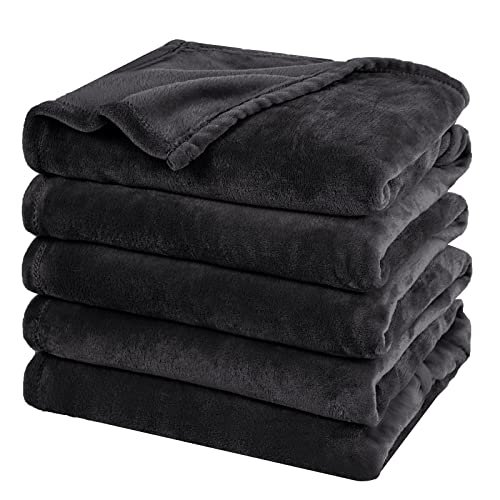 Fleece Blanket Oversized King 120x120 (Black / 1 Piece Oversized King(120" X 120"))