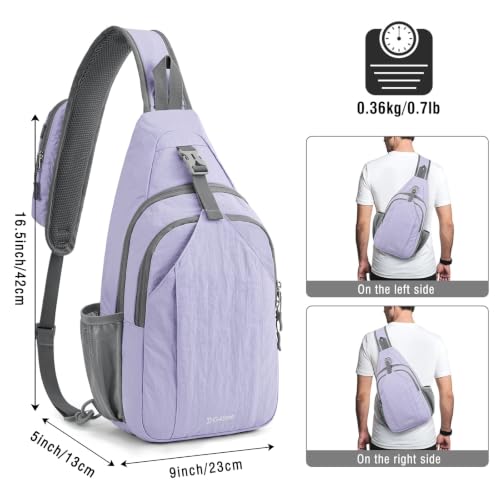 Sling Bag for Men Women (Taro Purple)